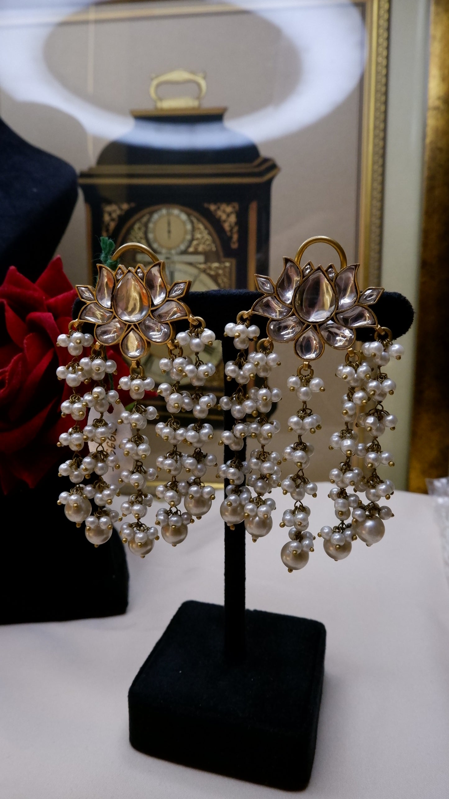 LOTUS PEARL EARRINGS