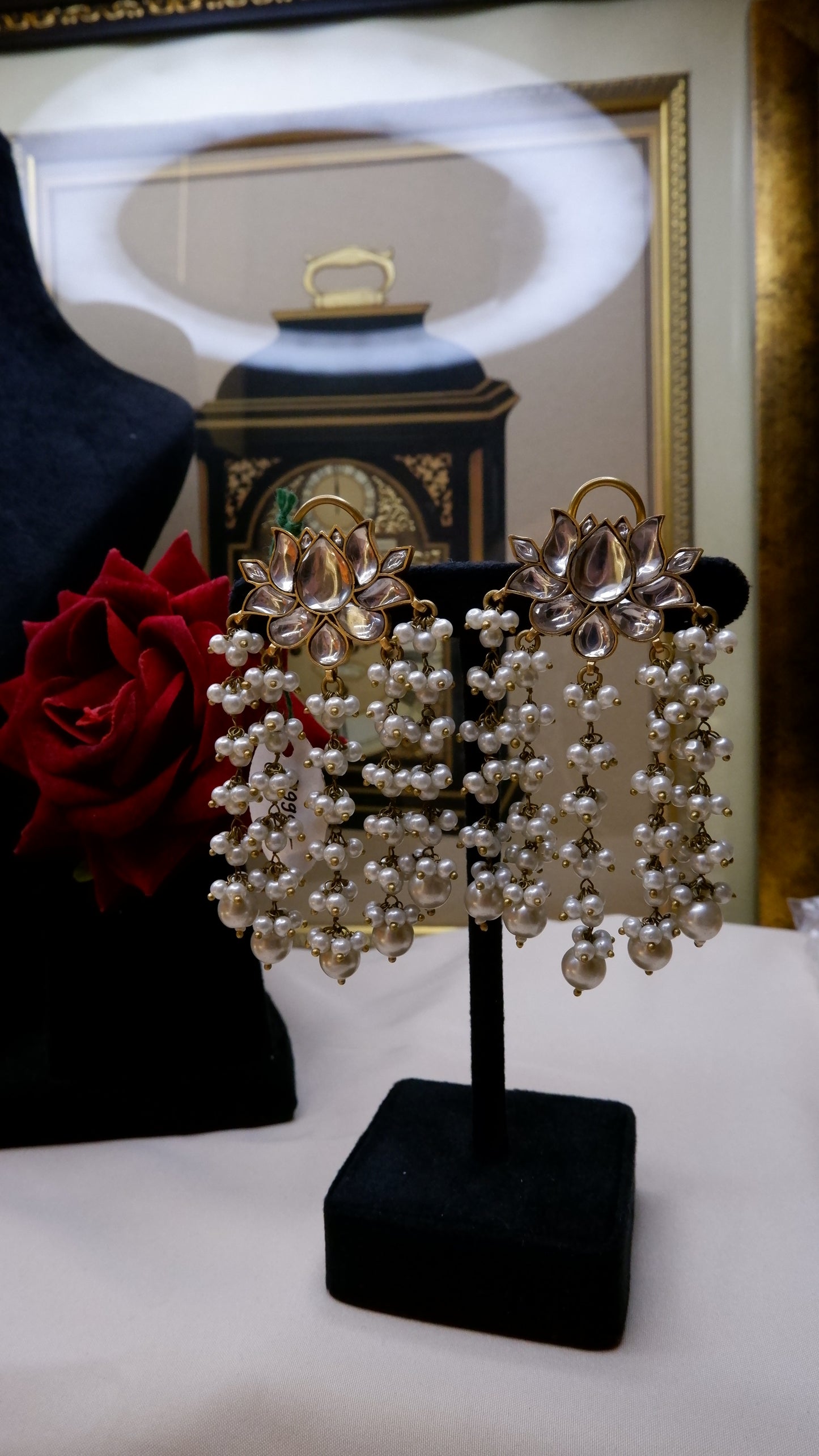 LOTUS PEARL EARRINGS