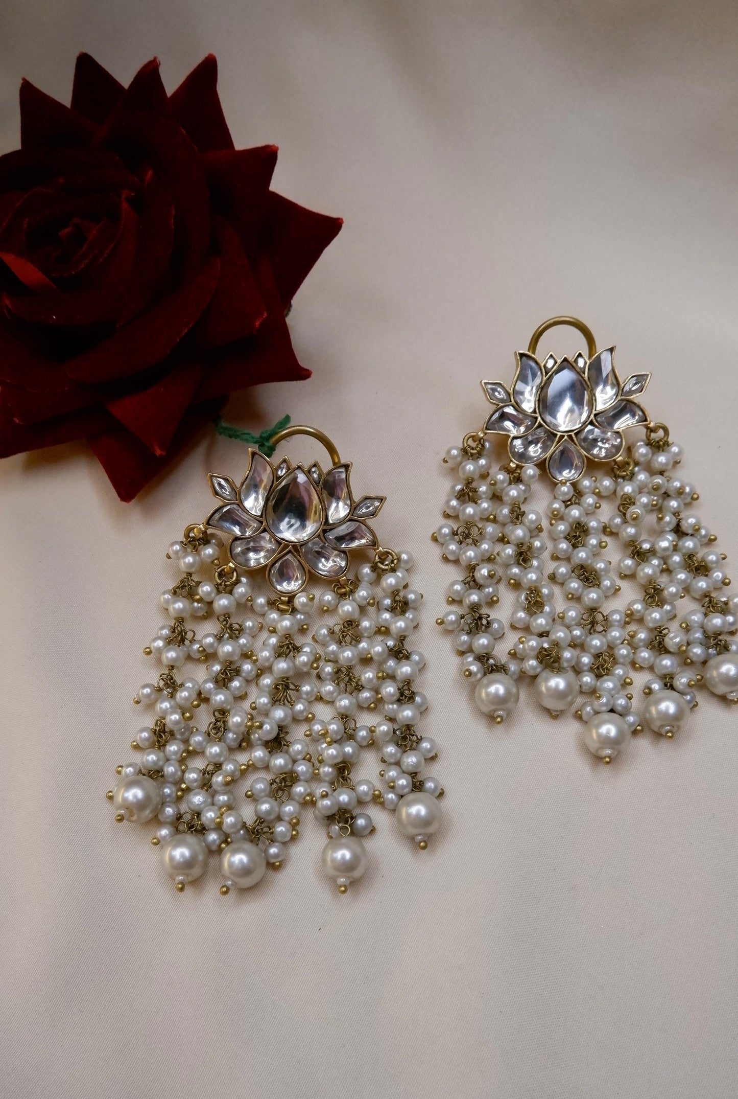 LOTUS PEARL EARRINGS