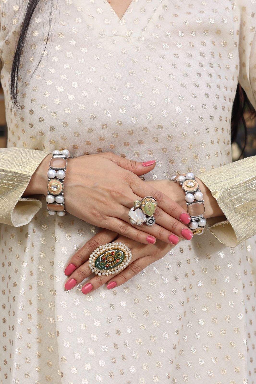 Rukmini Pearl Bangles